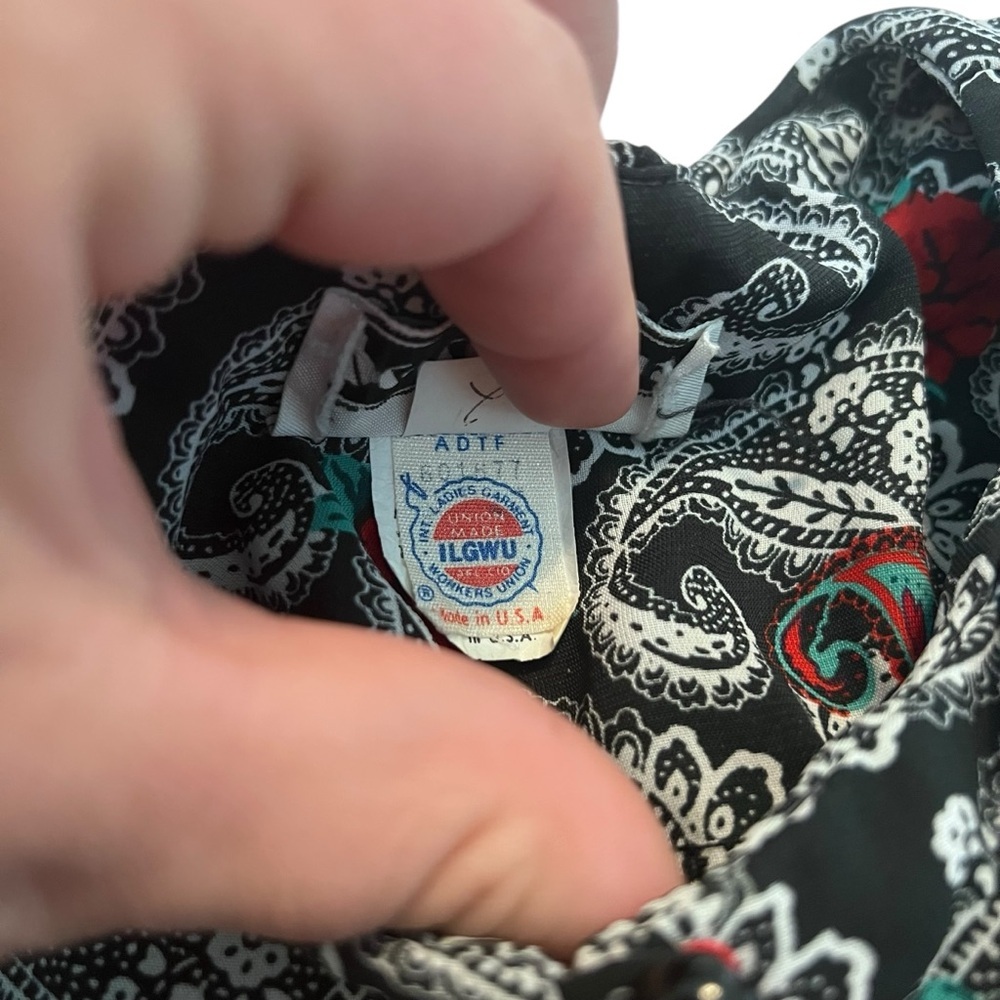 Vintage Perceptions Union Made Dress – Paisley Rose Print, 70s/80s Boho Midi‎ - Picture 2 of 10